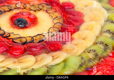 Gâteau aux fruits frais Close up Banque D'Images