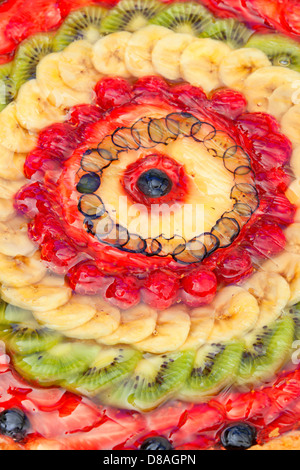 Gâteau aux fruits frais Close up Banque D'Images