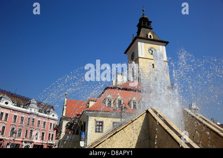 Ancien hôtel de Cronstadt, Casa Primariei, maintenant Musée historique, dans la vieille ville de la place place centrale de Brasov, Brasov, tr Banque D'Images