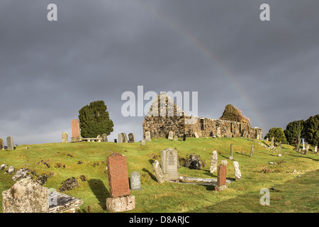 Ruines de l'église dans Chriosd Cill Suardal Strath, île de Skye. Banque D'Images