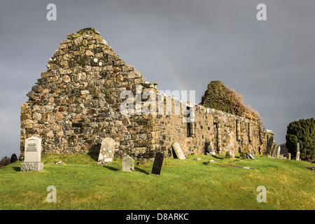 Ruines de l'église en Chriosd Cill à Suardal Strath sur l'île de Skye. Banque D'Images