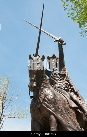 Statue en bronze Central Park Banque D'Images