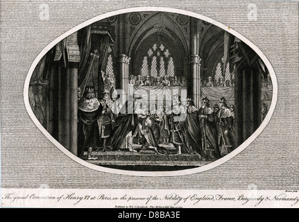Couronnement du roi Henri VI Banque D'Images