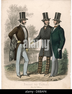 Les hommes à la mode 1857 Banque D'Images