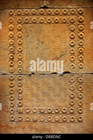 L'impressionnant plafond de la chambre intérieure du Tholos tombe de Minyas, Orchomenos, Béotie, Grèce centrale. Banque D'Images