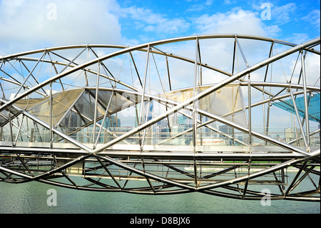 L'Helix Bridge , précédemment connu sous le nom de la double hélice , Pont Banque D'Images