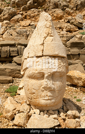 Statue de pierre à Nemrut Dagi, près de Malatya, Turquie Banque D'Images