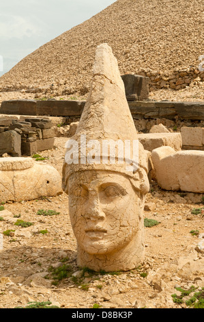 Statue de pierre à Nemrut Dagi, près de Malatya, Turquie Banque D'Images