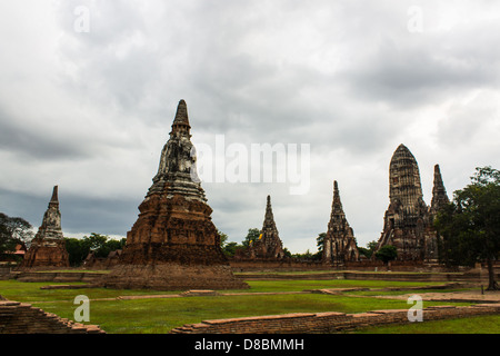Temple Wat Chaiwatthanaram à Ayutthaya Banque D'Images