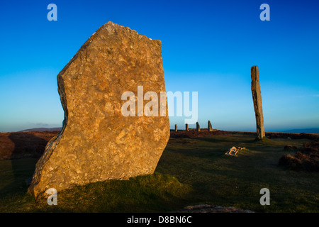 L'anneau de Shetlands, un cercle de pierres néolithiques et henge monument situé sur le continent d'Orkney World Heritage Banque D'Images