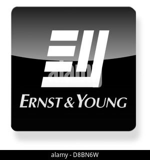 Logo d'Ernst & Young en tant qu'icône de l'application. Chemin de détourage inclus. Banque D'Images