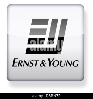 Logo d'Ernst & Young en tant qu'icône de l'application. Chemin de détourage inclus. Banque D'Images