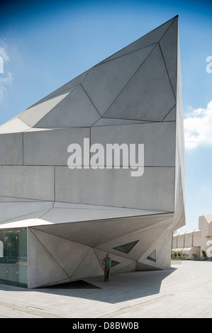 Israël, Tel Aviv, Herta et Paul Amir la façade de l'immeuble de la nouvelle aile au Tel Aviv Museum of Art Banque D'Images