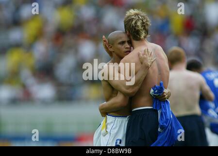 (Dossier) David Beckham, 38 ans, doit prendre sa retraite à la fin de l'actuelle saison de football après une brillante carrière. Beckham a fait 115 apparitions pour l'Angleterre et 394 pour Manchester United et a également joué pour le Real Madrid, Los Angeles Galaxy, l'AC Milan et Paris Saint Germain. 2002 FIFA World CUP@ Angleterre 1-2 Brésil@ 2002/06/21 QUÉBEC@ (C)Jun Tsukida/AFLO SPORT(003)@ Banque D'Images