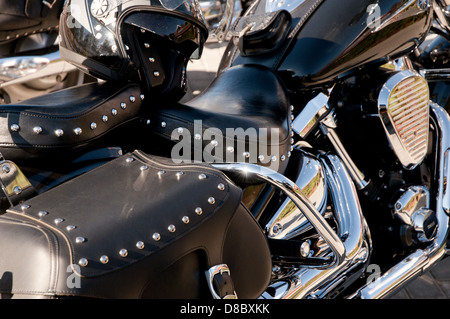 Harley Davidson motor détail du siège Banque D'Images