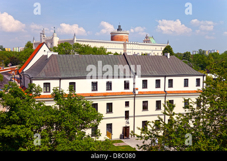 Château de Lublin, vue de Po Farze Square à Lublin, Pologne. Banque D'Images