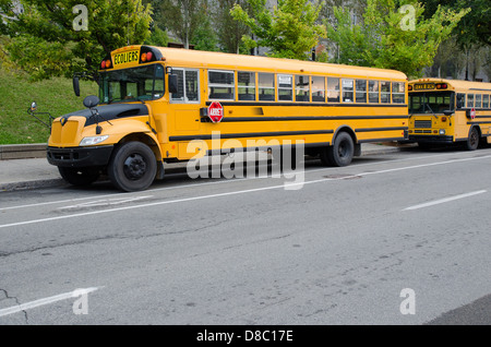 Autobus scolaire à Montréal Banque D'Images