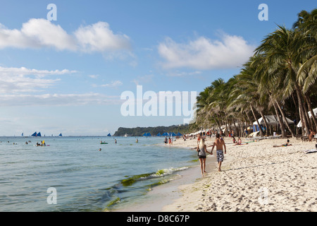 White Beach Boracay, Philippines Banque D'Images