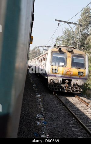 Les trains en Inde Banque D'Images