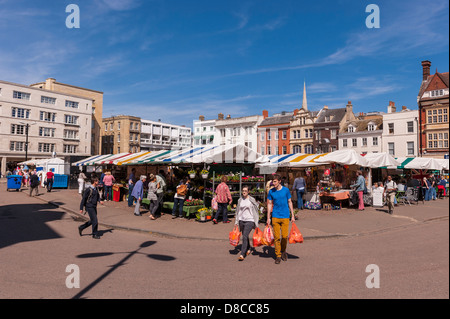 Le marché à Cambridge, Angleterre, Grande-Bretagne, Royaume-Uni Banque D'Images