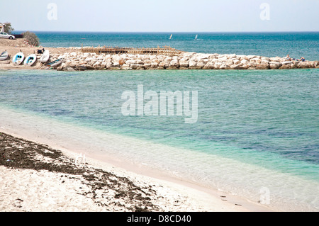 La plage de Bat Galim, Haïfa, Israël, Moyen Orient Banque D'Images