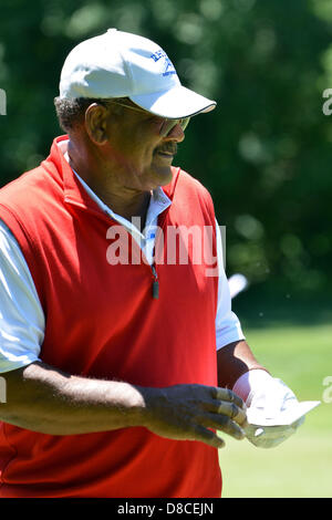 23 mai 2013 - St. Louis, MO, USA - Le 24 mai 2013 : Jim Thorpe comme vu au cours du deuxième tour de la Senior PGA Championship à Bellerive Country Club à St Louis. Banque D'Images