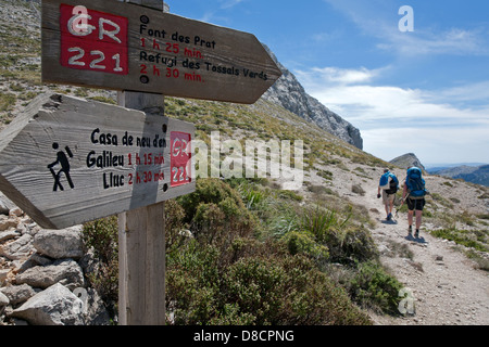 Itinéraire de randonnée GR221. Mallorca. Espagne Banque D'Images