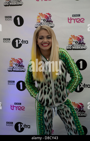 Rita Ora à Radio1's un grand week-end à Derry, Londonderry, en Irlande du Nord. Banque D'Images