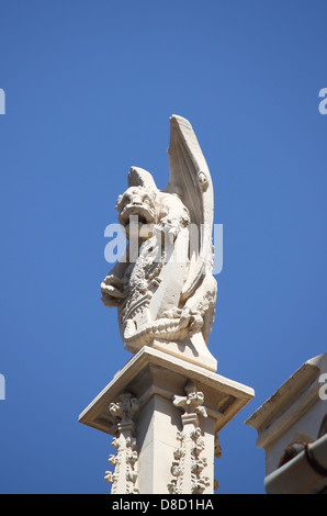 Gargoyle en hôtel de ville de Palma de Mallorca, Espagne Banque D'Images