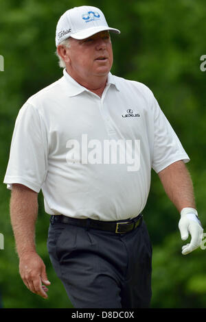 24 mai 2013 - St. Louis, MO, USA - 25 mai 2013 : Mark O'Meara comme vu au cours de la troisième série de la Senior PGA Championship à Bellerive Country Club à St Louis. Banque D'Images