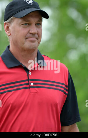 24 mai 2013 - St. Louis, MO, USA - 25 mai 2013 : Don Berry comme vu au cours de la troisième série de la Senior PGA Championship à Bellerive Country Club à St Louis. Banque D'Images