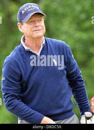 24 mai 2013 - St. Louis, MO, USA - 25 mai 2013 : Tom Watson comme vu au cours de la troisième série de la Senior PGA Championship à Bellerive Country Club à St Louis. Banque D'Images