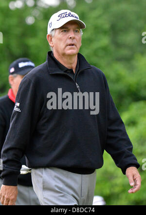 24 mai 2013 - St. Louis, MO, USA - 25 mai 2013 : Jay Haas comme vu au cours de la troisième série de la Senior PGA Championship à Bellerive Country Club à St Louis. Banque D'Images