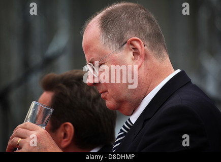 Peer Steinbrück (SPD), le premier candidat pour le Chancelier fédéral, pour courir à la 2013 élections fédérales contre Angela Merkel. Allemagne Banque D'Images