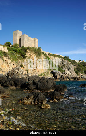 Italie, Toscane, Talamone, château Banque D'Images