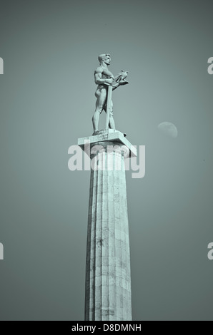 Monument à Belgrade gagnant la forteresse de Kalemegdan à Belgrade, Serbie Banque D'Images