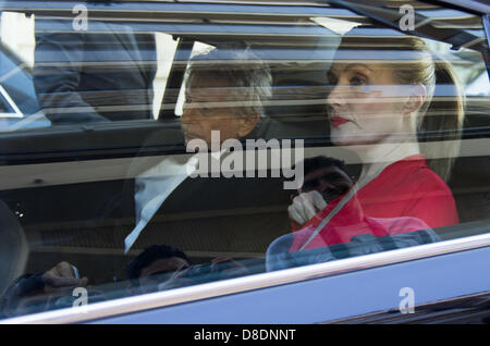 Cannes, France. 25 mai, 2013. Réalisateur Roman Polanski, l'actrice Emmanuelle Seigner hotel Carlton on Mai 25th, 2013 à Cannes, France. Banque D'Images