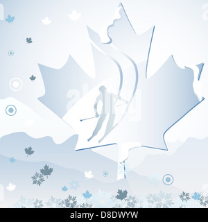 Canada Jeux Olympiques d'hiver de Vancouver 2010. Editable Vector Illustration Banque D'Images