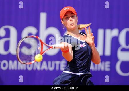 Strasbourg, France. 25 mai, 2013. Alize Cornet FRA finale des Internationaux de Strasbourg WTA tennis Womens championship. Banque D'Images