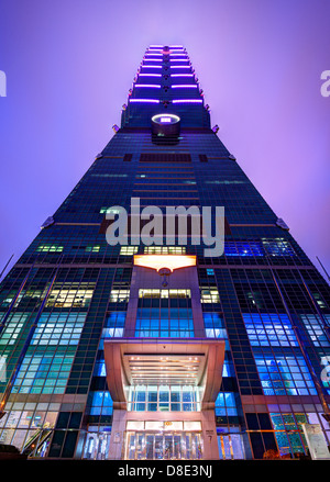 Gratte-ciel Taipei 101 à Taipei, Taïwan. Banque D'Images