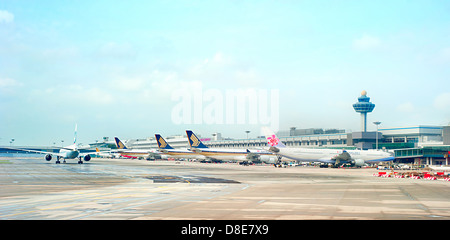 L'Aéroport International de Changi. Banque D'Images