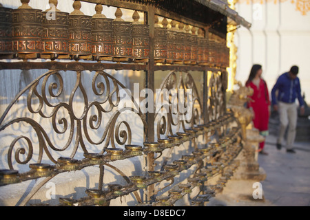 Swayambhunath Stupa (Site du patrimoine mondial de l'UNESCO), Katmandou, Népal Banque D'Images