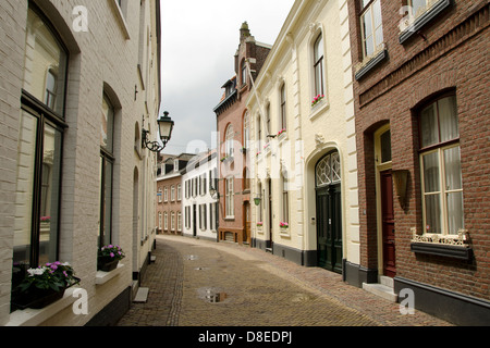 Street View de Begijnhofstraat dans la ville de Sittard province de Limbourg, Pays-Bas. Banque D'Images