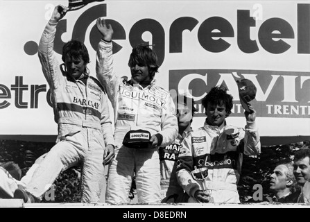 1000 KM Monza ; 1985 ; Italie, Podium, Marc Surer, Winkelhock, Patrese, Nanini Banque D'Images