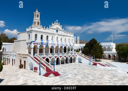 Église de Panagia Evangelistria à l'île de Tinos en Grèce Banque D'Images