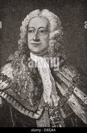 George II ,1683 - 1760. Roi de Grande-Bretagne et d'Irlande, duc de Brunswick-lunebourg, Hanovre Banque D'Images