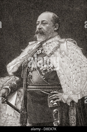 Édouard VII, 1841 - 1910. Roi du Royaume-Uni et les Dominions britanniques et empereur des Indes. Banque D'Images