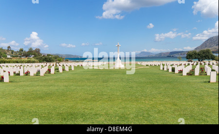 Cimetière de guerre de la baie de Suda, près de La Canée, Crète, Grèce Banque D'Images