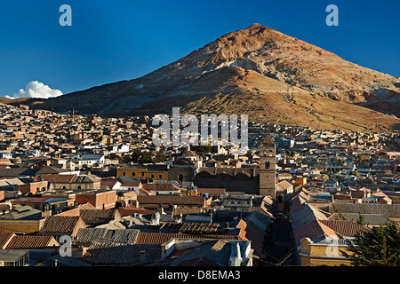 La montagne d'argent et Cerro Rico Potosi, Bolivie ville Banque D'Images