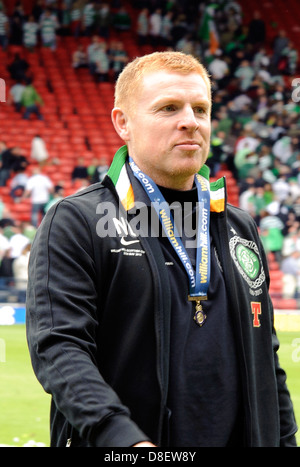 Gestionnaire celtique Neil Lennon au cours de la Celtique Hibs v William Hill Scottish Cup Final à Hampden Park Banque D'Images